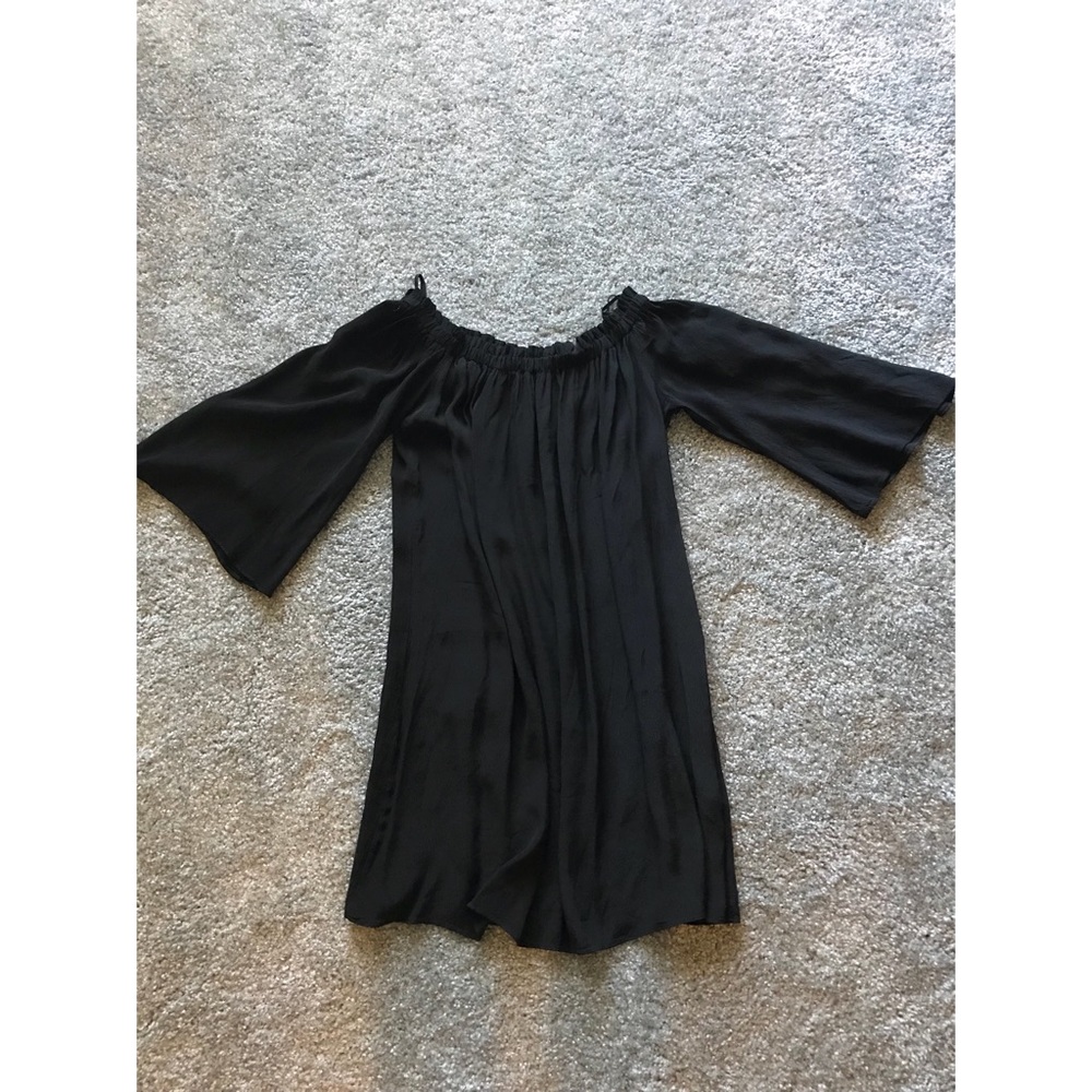 Off the shoulder black dress