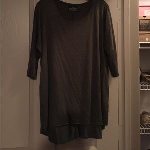 Olive green hi-low top!