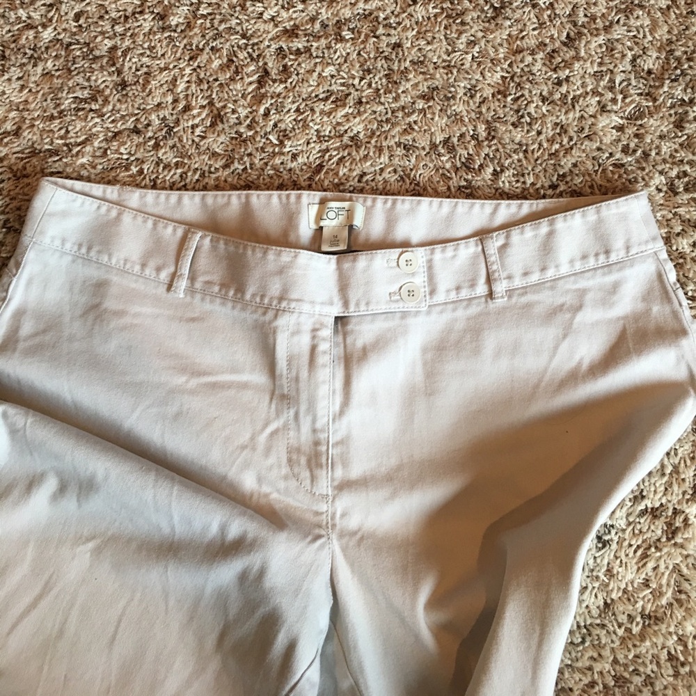 Loft julie fit cropped khakis