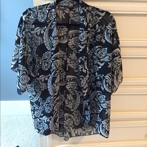 Black and white kimono