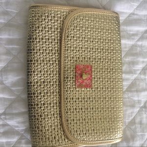 Lilly Pulitzer gold clutch