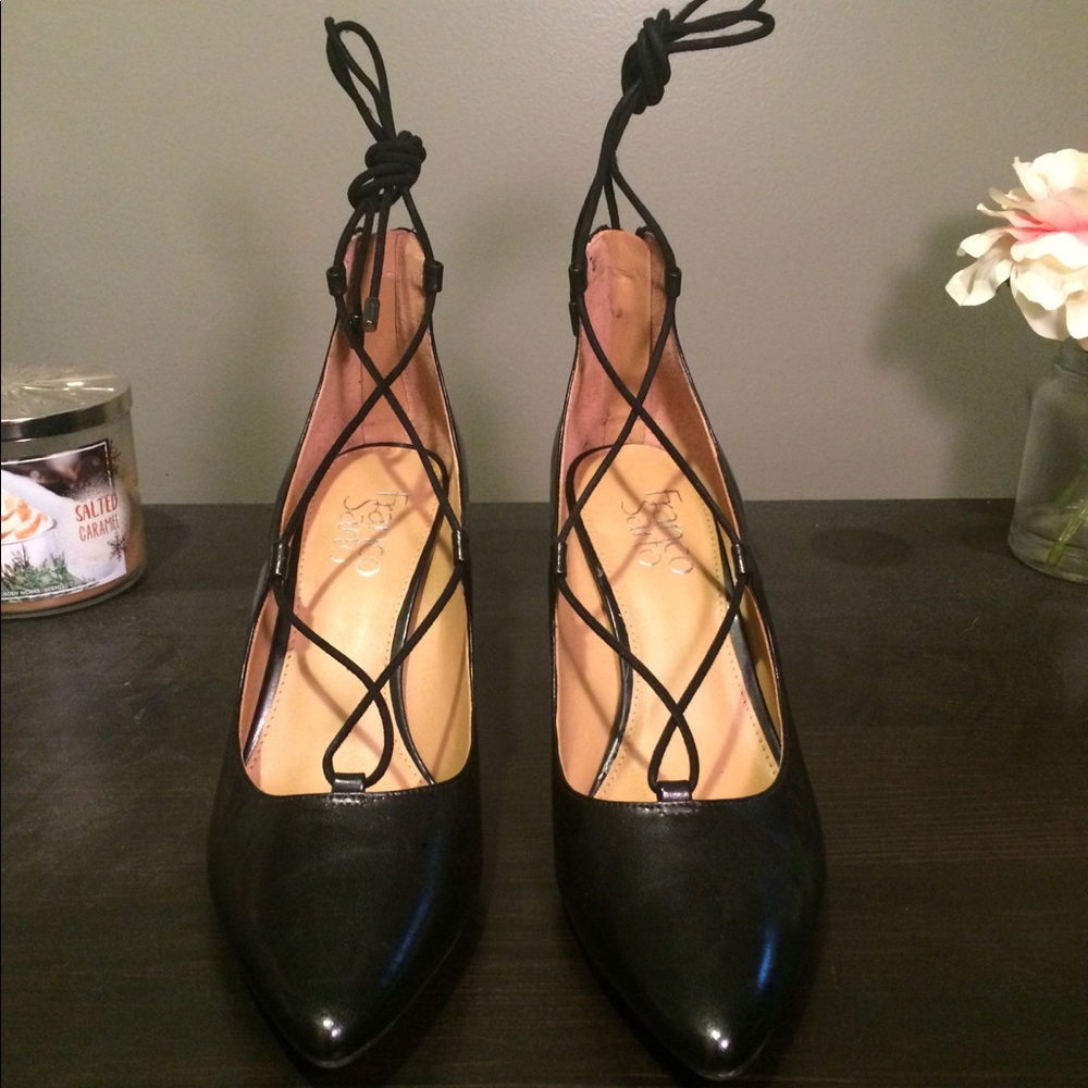 Ballerina Pumps with tie - Picture 2 of 5