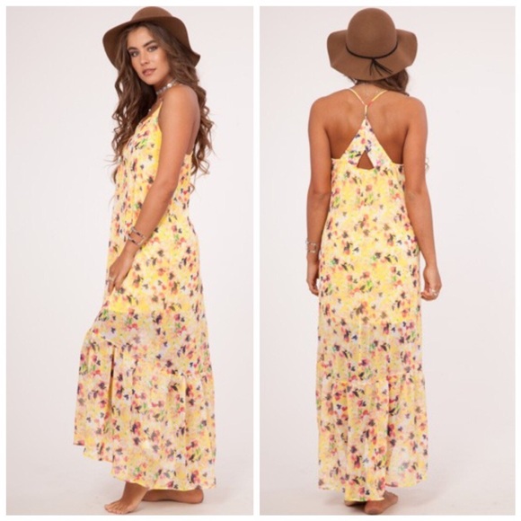 BLOWOUT CLEARANCE✨ New yellow floral maxi dress - Picture 2 of 2