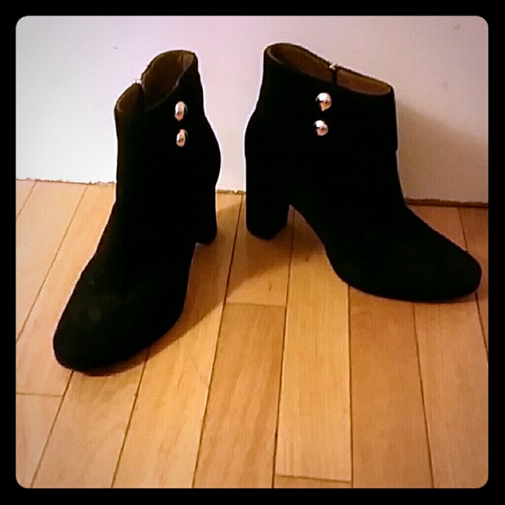 Kate Spade black suede bootie