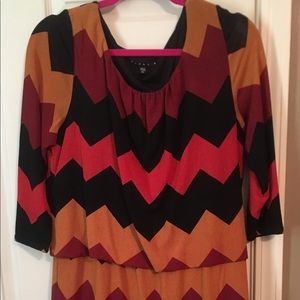 Tiana B chevron stripe dress