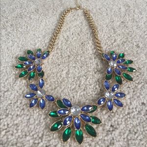 Bauble Bar Statement Necklace - Blue and Jade Tone