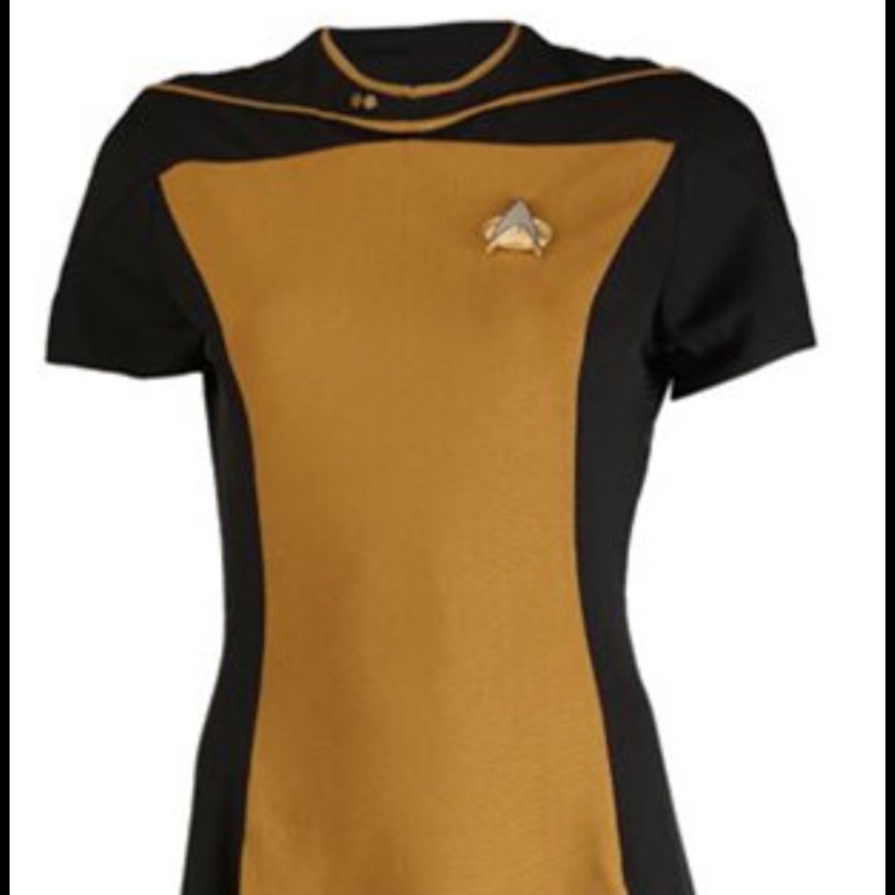 Can Ship Today! Gold Star Trek Costume Dress