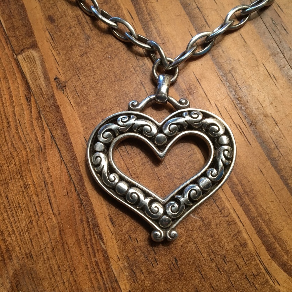 Brighton Silver Heart Necklace retired