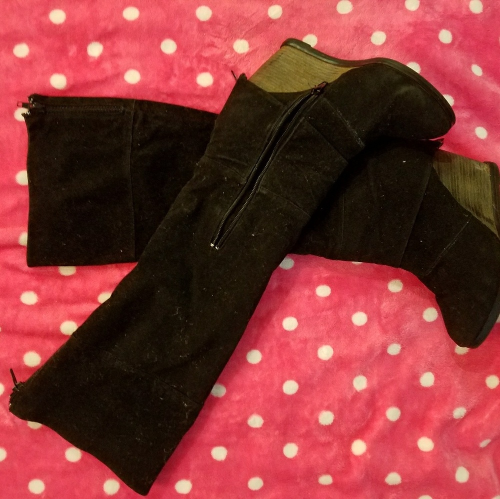 SOLD Suede wedge boots
