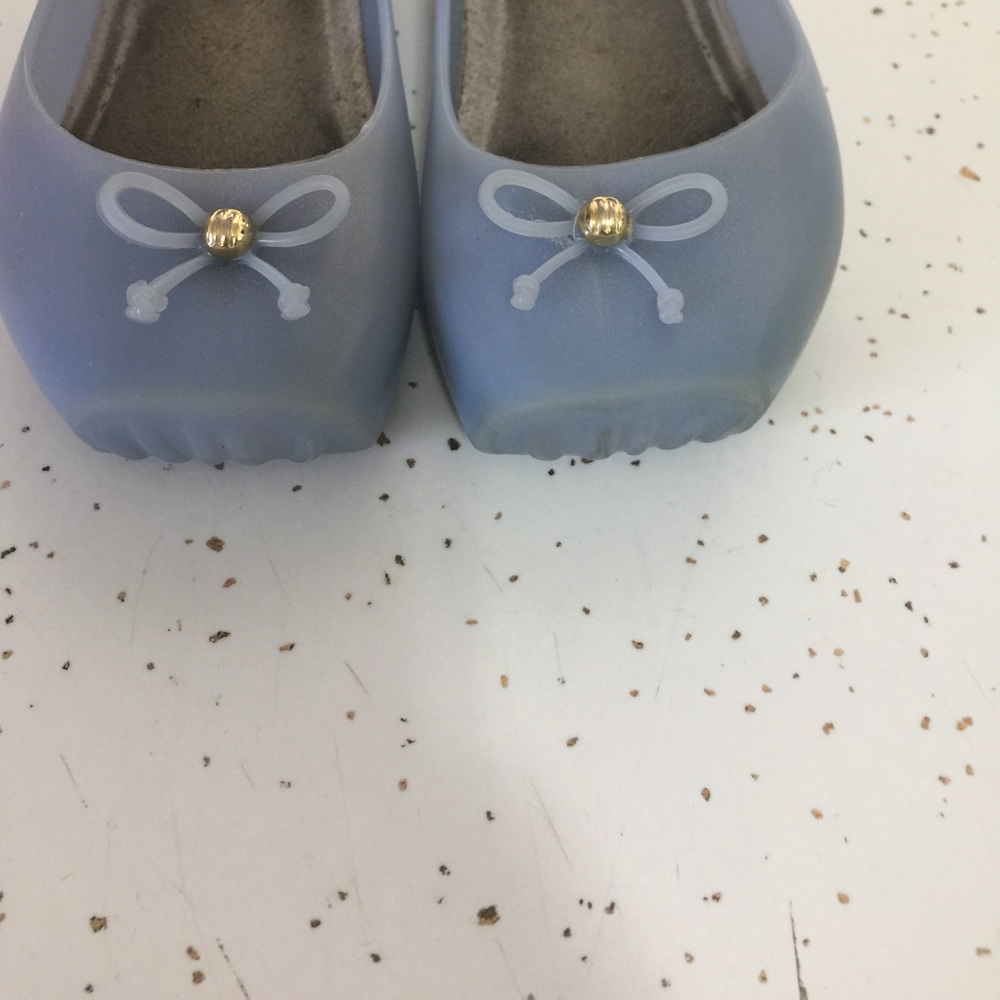 Size 7 Blue Mini Melissa. Ballet. Used condition