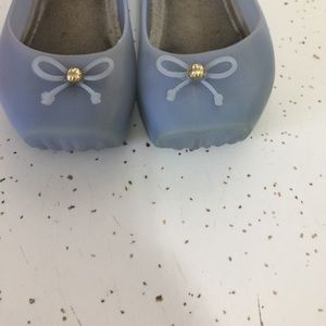 Size 7 Blue Mini Melissa. Ballet. Used condition
