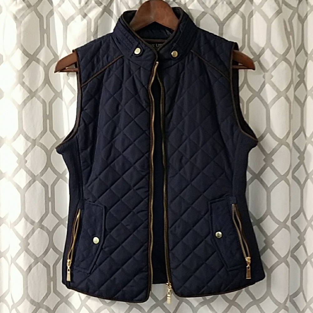 Navy Quilted Vest