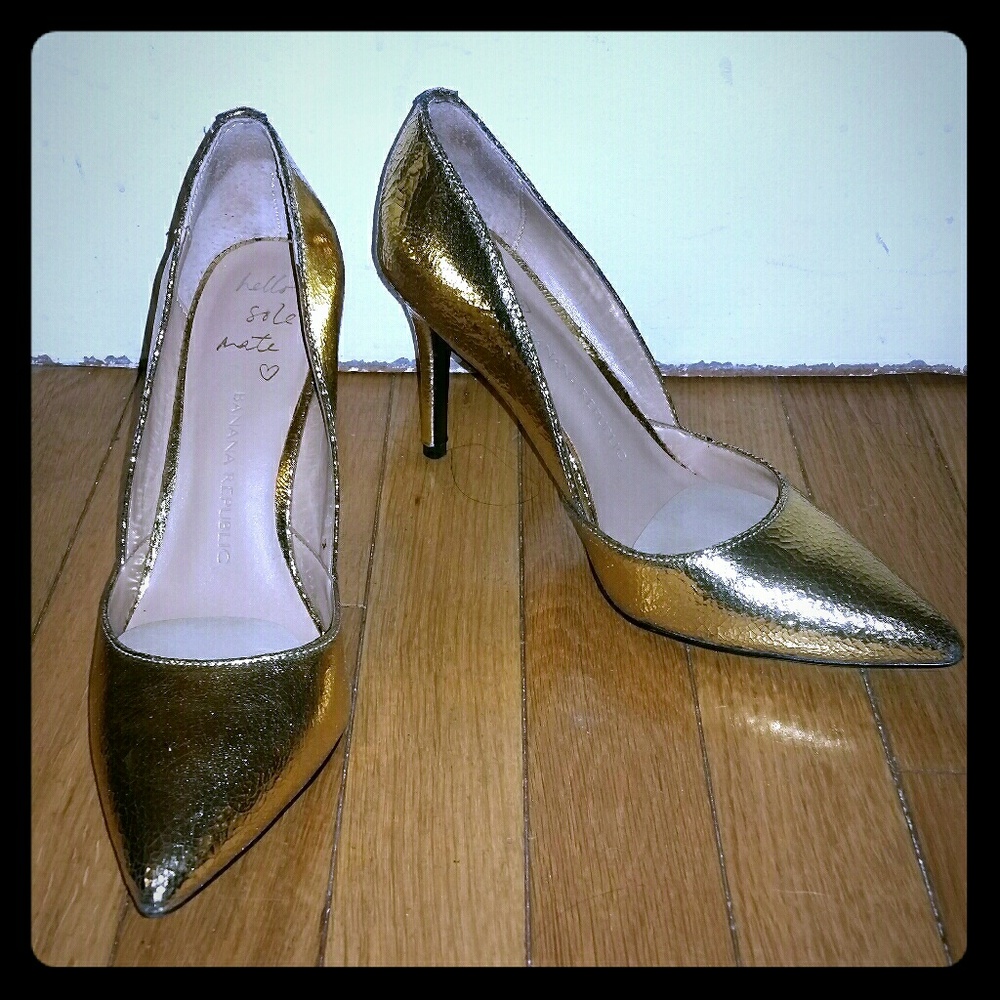 Banana Republic gold stiletto