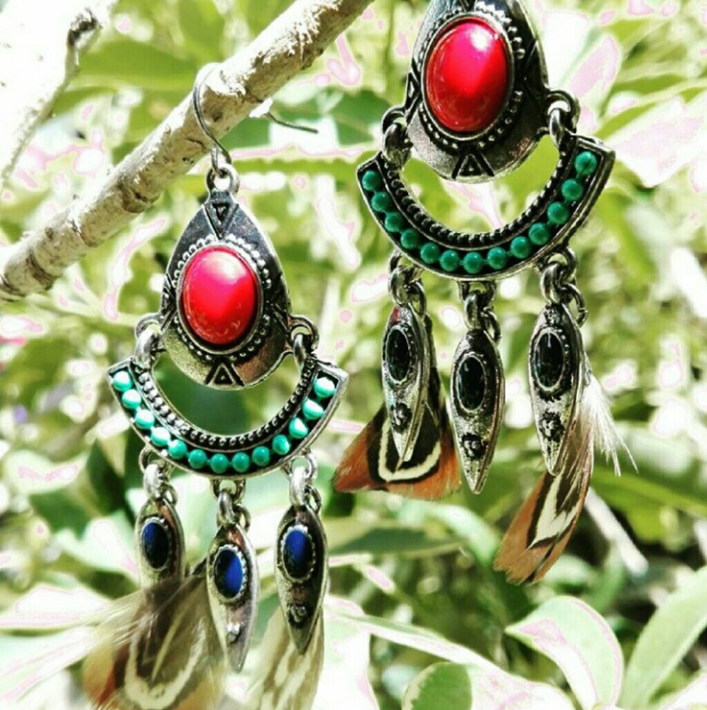 Earrings silver smoke fashion