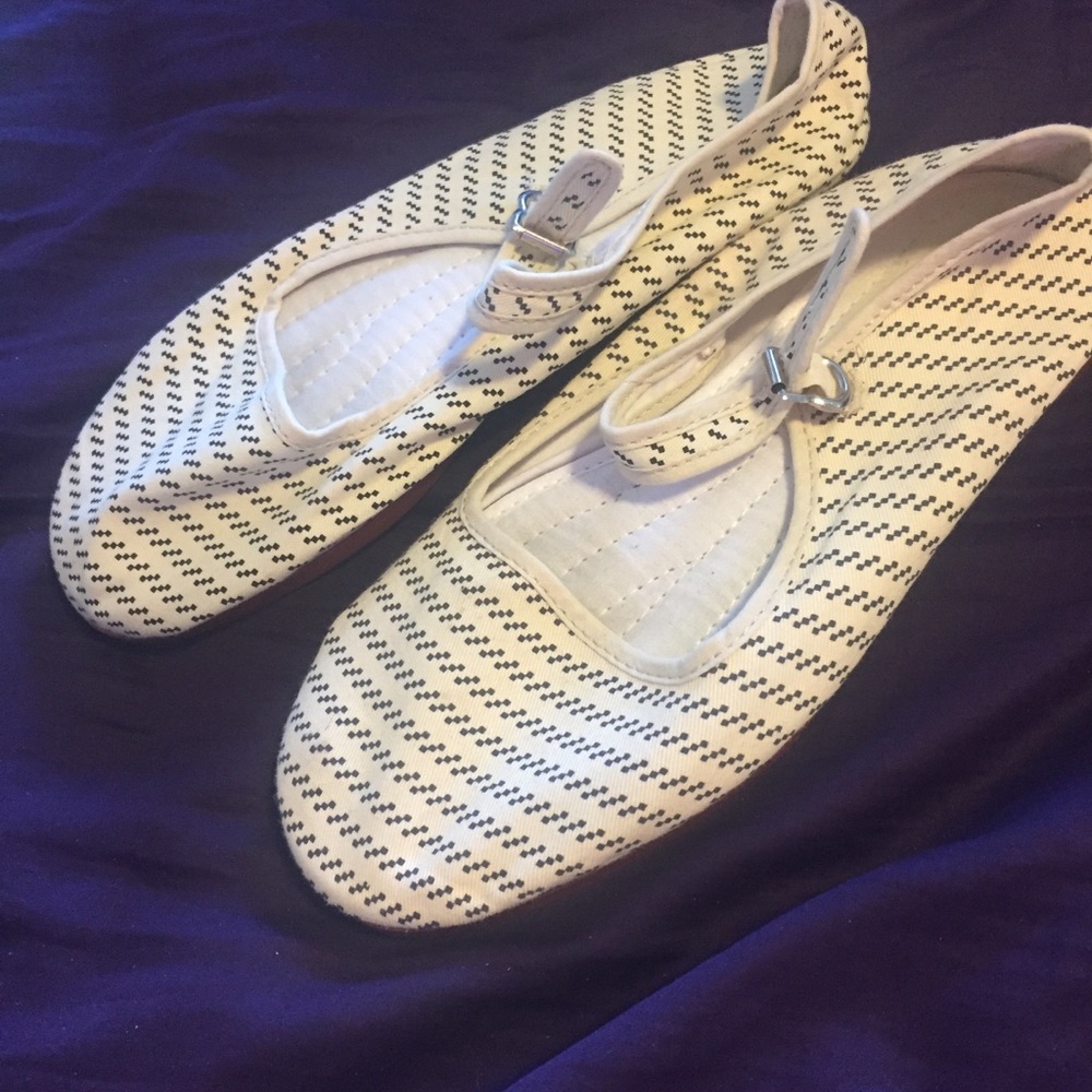 Canvas Mary Janes