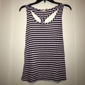 Purple and white tank top