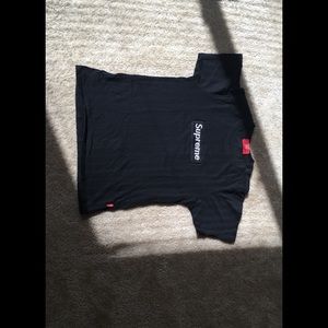 Supreme all black logo Box
