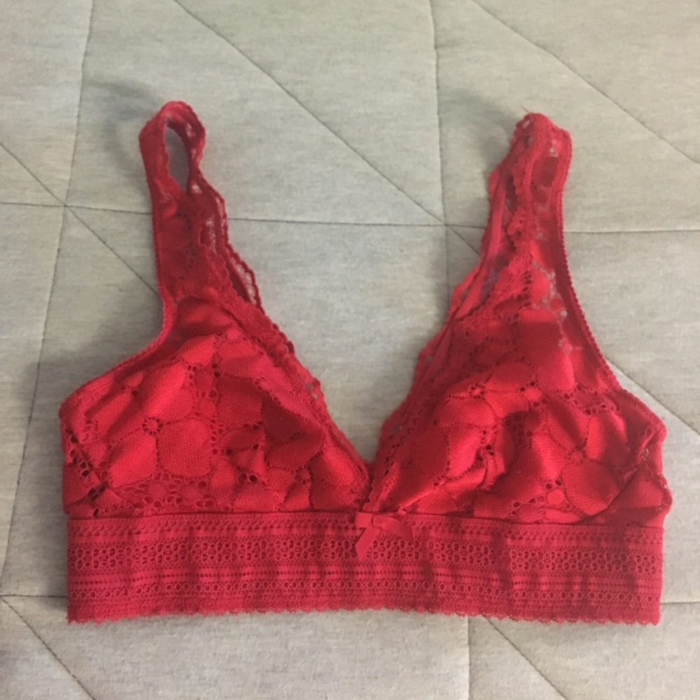 Stunning red plunge bralette SOLD