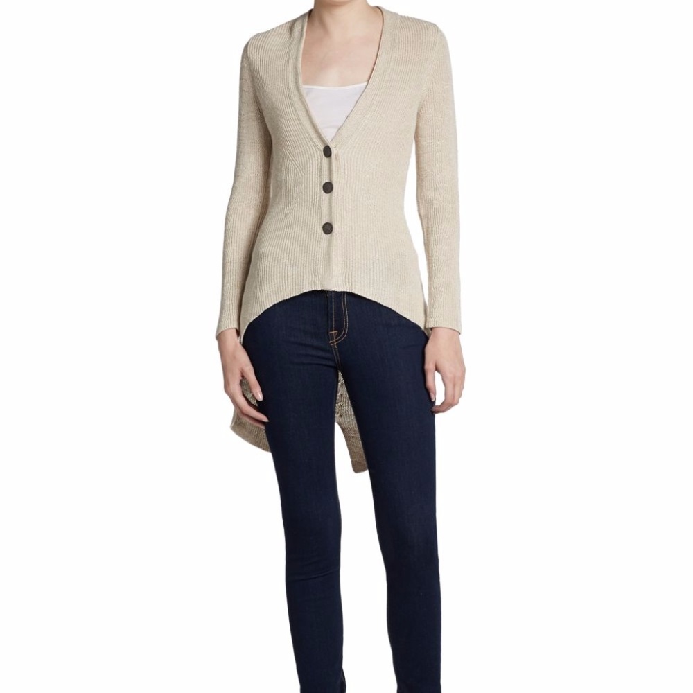 Nic & Zoe "Tuxedo" high-low cardigan