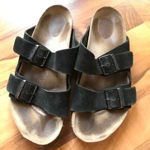 Black suede Birkenstock Arizona 39