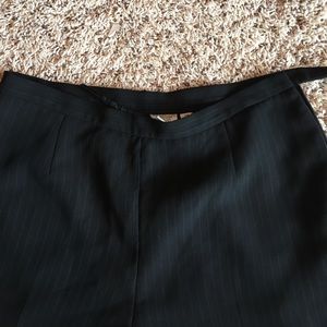 Lined side zip black with pin stripe trousers