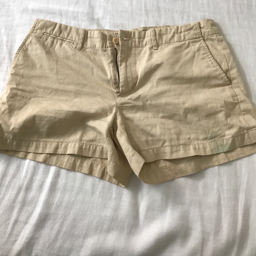 Ralph Lauren. Tan shorts.