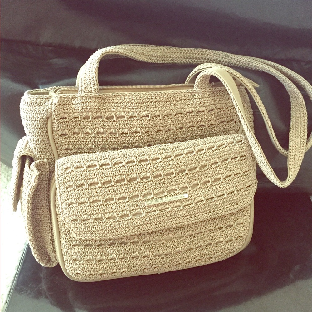 Taupe crochet Frankie & Johnnie Purse
