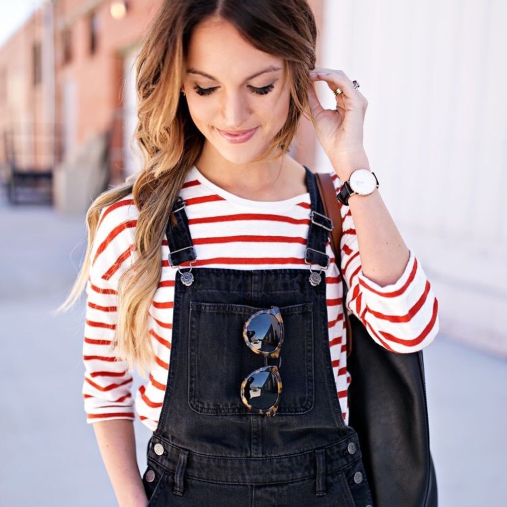 red striped long sleeve top