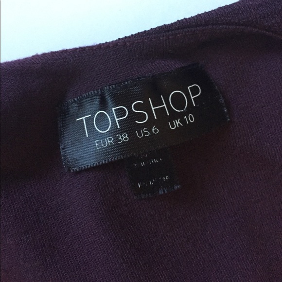 Topshop Maroon Mini Fit and Flare Dress - Picture 3 of 8