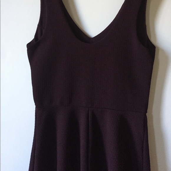 Topshop Maroon Mini Fit and Flare Dress - Picture 7 of 8