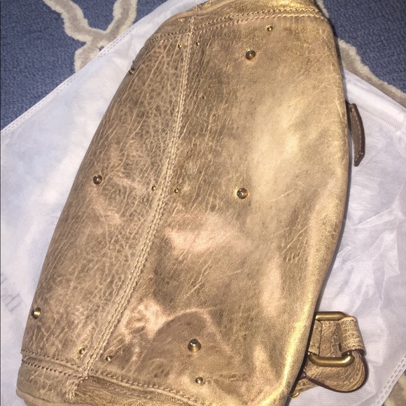 💯 authentic Chloe saddle handbag gold bag vintage - Picture 6 of 16