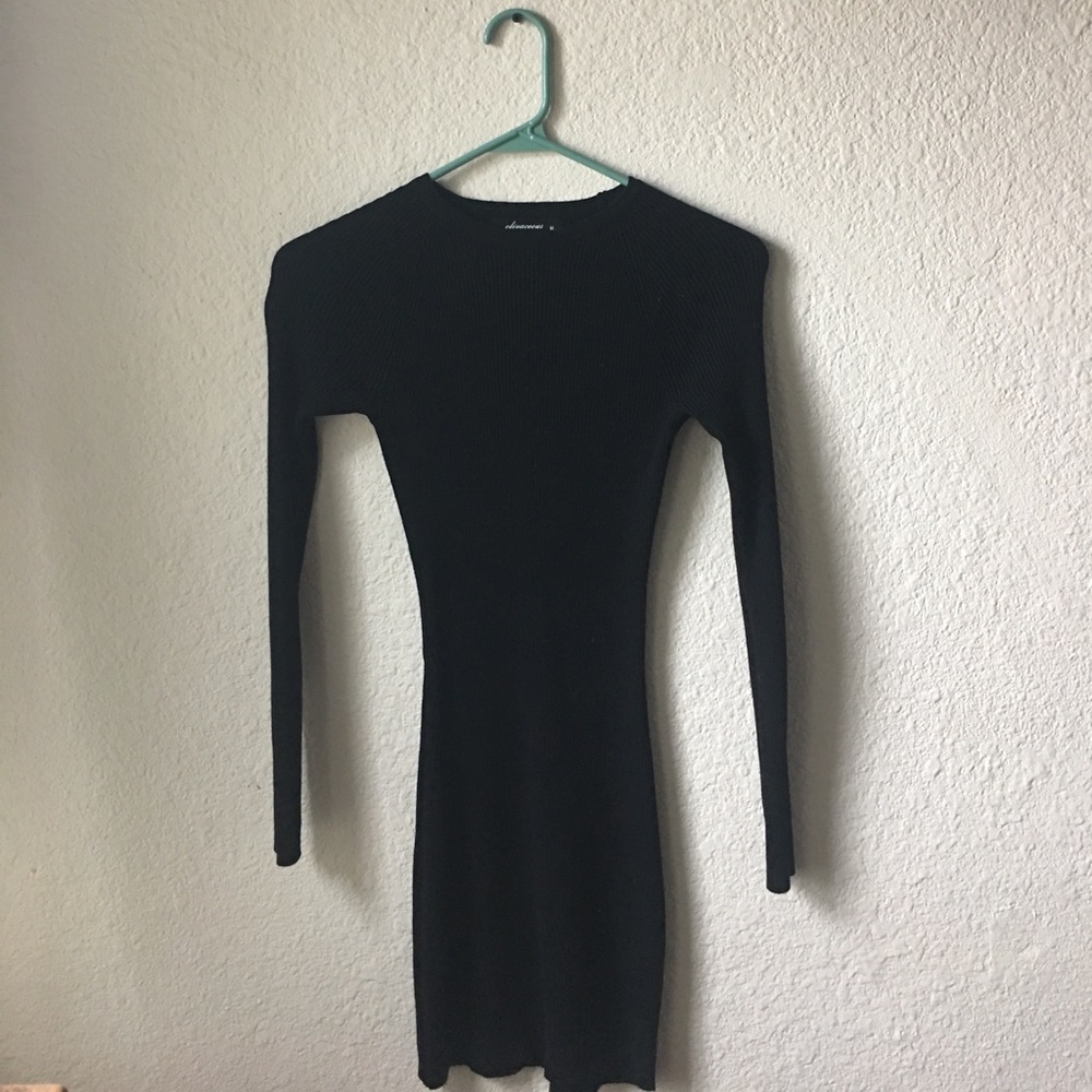 Black sweater dress