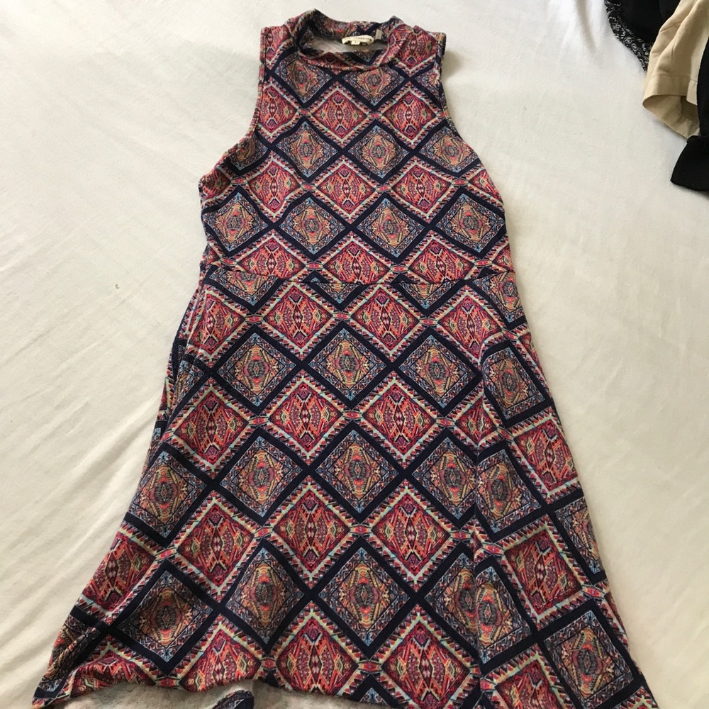 High neck. Sun dress