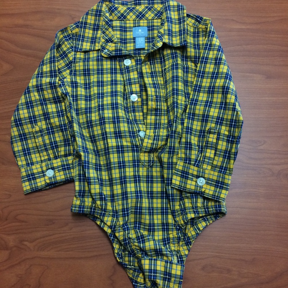Baby Gap plaid onesie