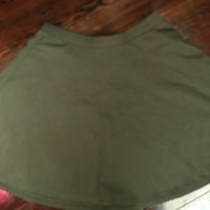 Olive Green Skater Skirt