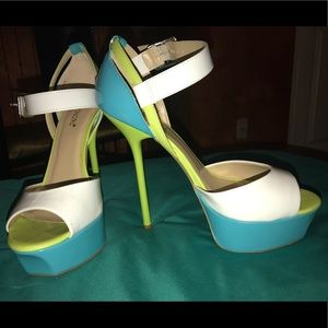 Multi colored stiletto heels