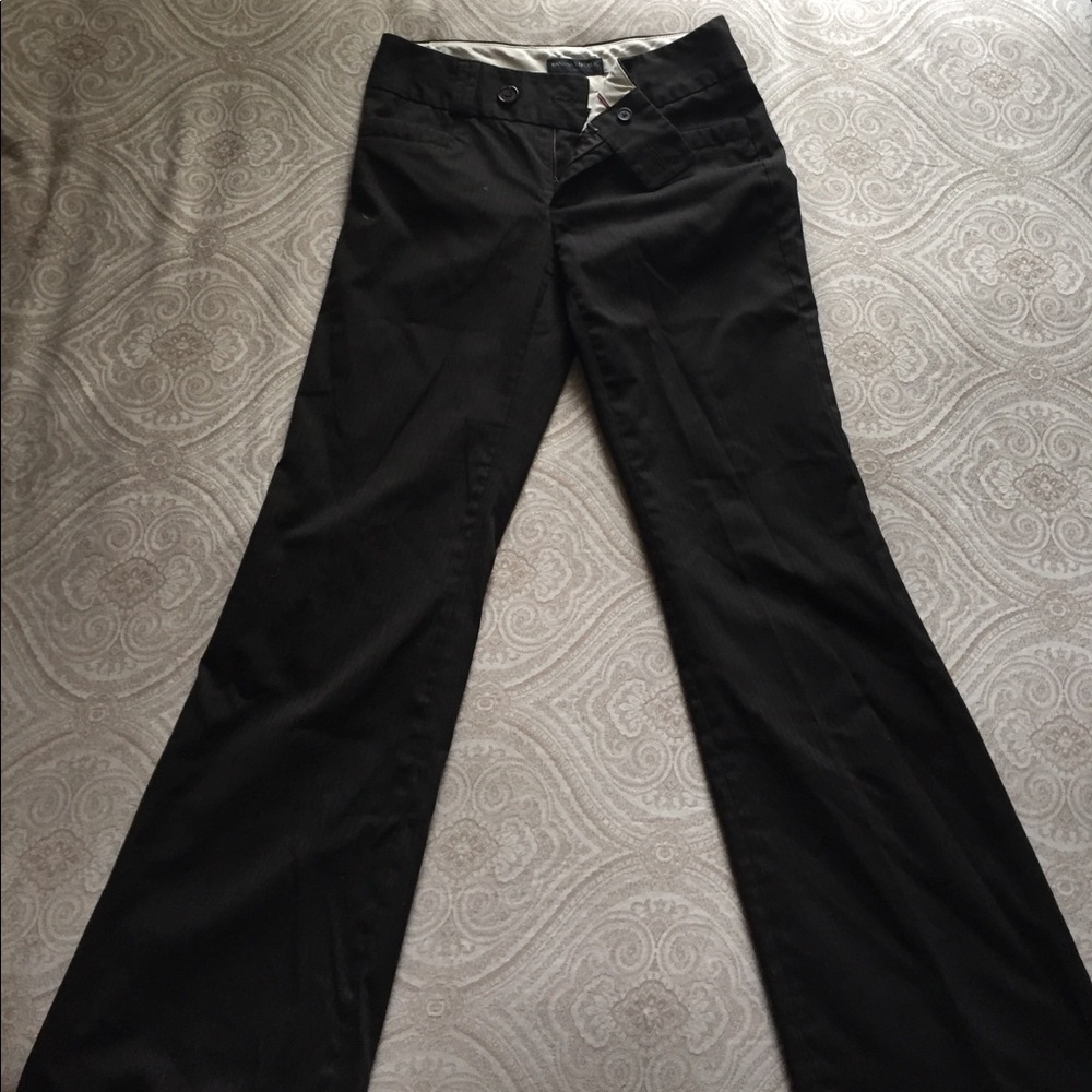 Banana Republic Size 4 Brown Pinstripe Trousers