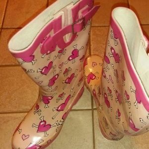 Chooka Women’s Heart Bones Rainboot
 Size 7
