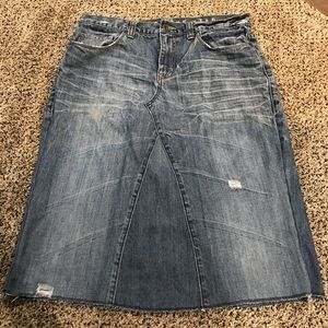 Upcycled jeans into skirt 10/12