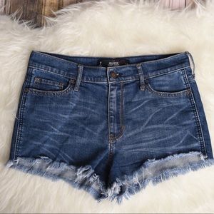Hollister short short high rise cut off shorts
