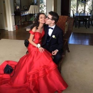 Red Jovani Two Piece Prom Dress