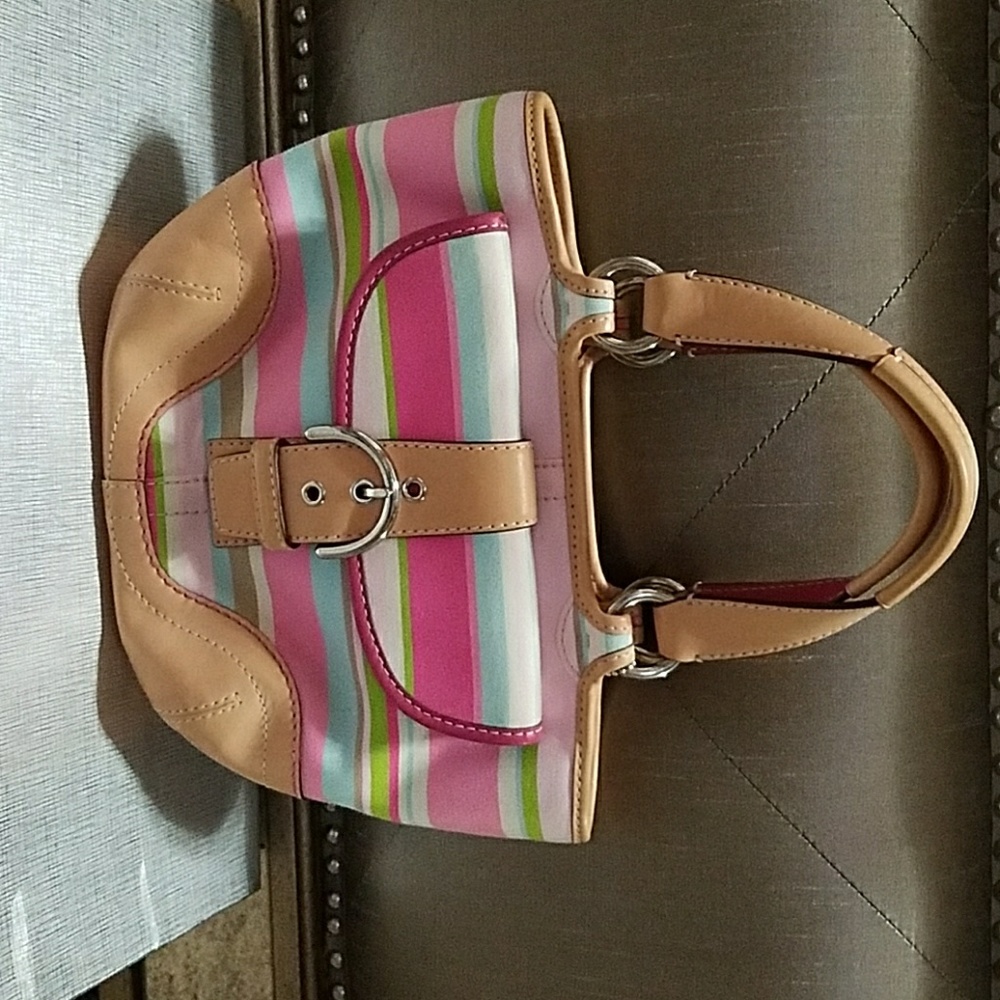 Coach stripe bag