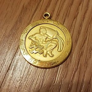 Vintage Aquarius Medallion / Pendant