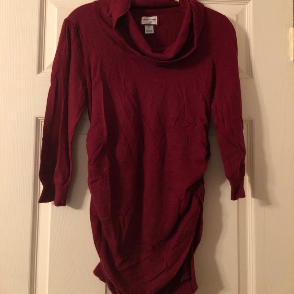Red maternity sweater