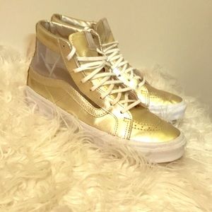 Gold Sk8 Hi Vans