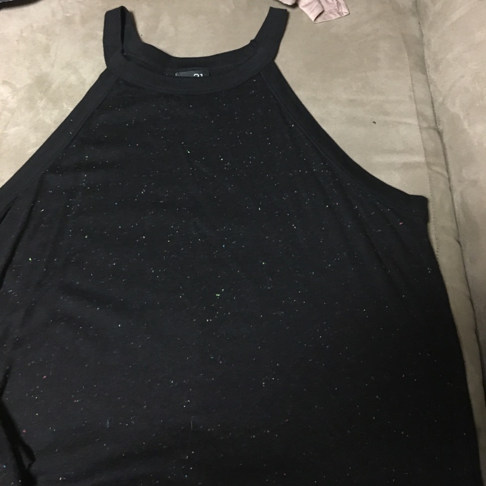 Black tank top