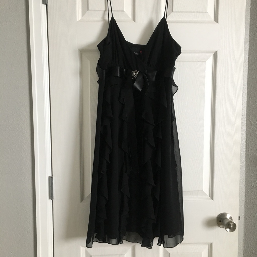 Scarlett Black Ruffle Party Dress
