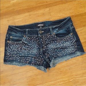 Sequined denim festival shorts
