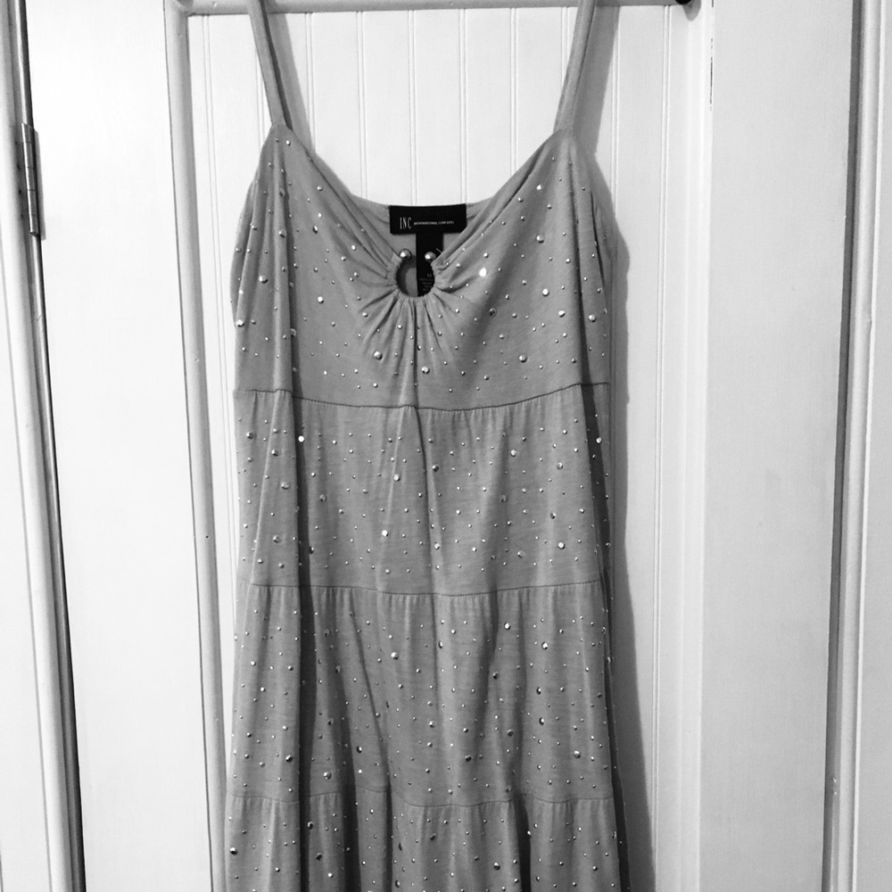 INC - Sparkling silver dress