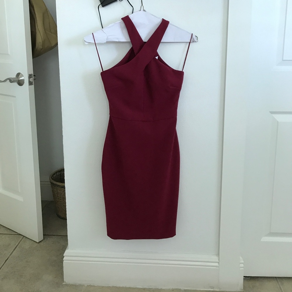 Burgundy dress from brand "Likely"; never worn